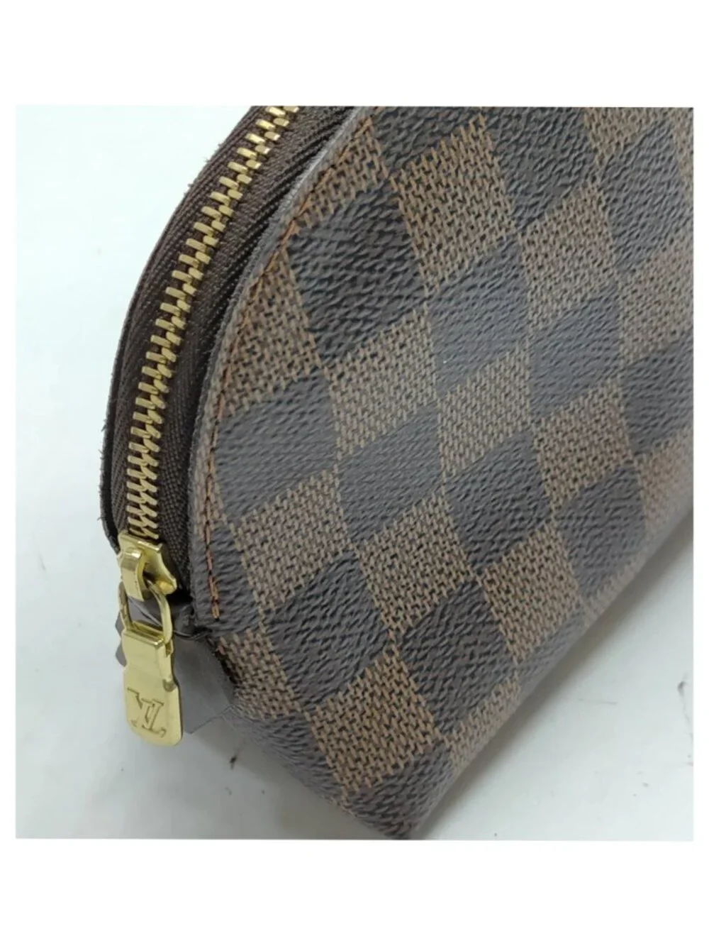 Authentic Louis Vuitton Damier Ebene Cosmetic Pouch PM Makeup Bag LV - Picture 10 of 16